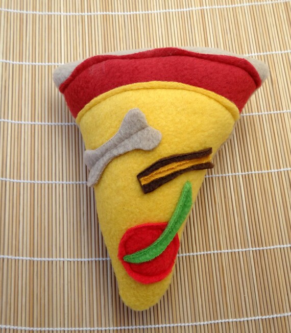 squeaky pizza dog toy