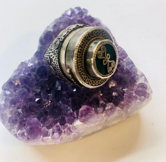 Kazakh Tribal Poison Ring Size 7