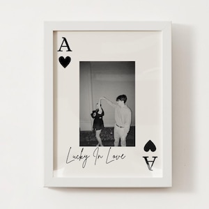 Cartes à jouer personnalisées sur mesure Lucky amoureux, impression photo, cadeau pour couple, cadeau d'anniversaire, petit ami, petite amie, cadeau de mariage