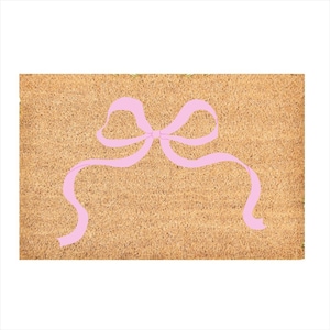 Light Pink Bow Door Mat Coquette Trendy Pink Decor