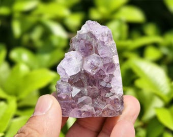 Natural Amethyst Quartz Geode Tower: Healing Crystal Decor