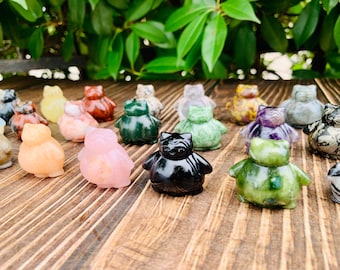 1.2&#39;&#39; Hand-carved Snorlax Crystal Sculpture, Home Decor, Crystal Decor, Crystal Gift, Random, Surprise, Crystal Gifts, Crystal Carving