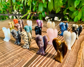 Hand Carved Crystal Angel: Healing Energy Decor (1.5&#39;&#39;)