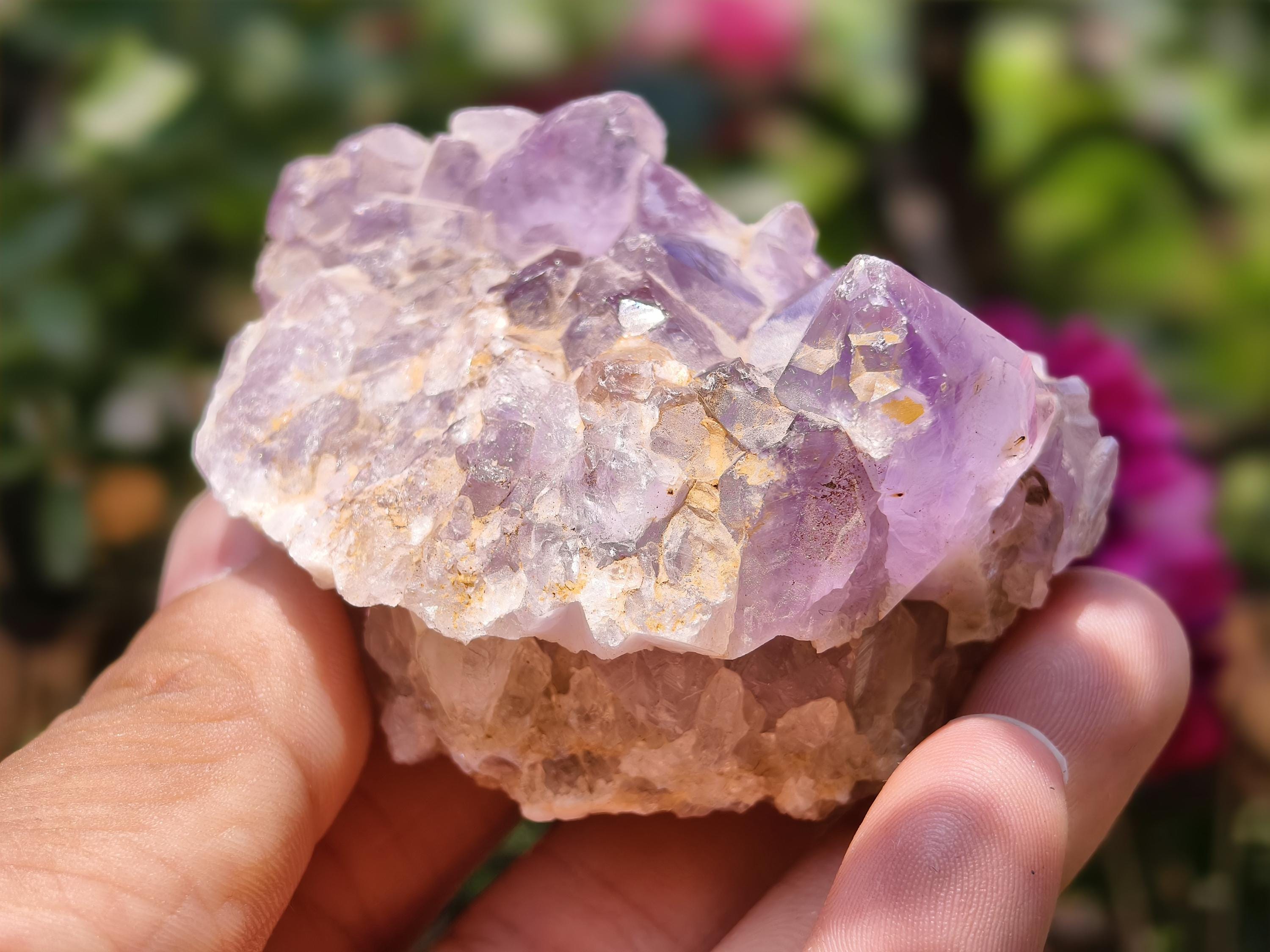 Amethyst Crystal Cluster: Natural Healing Geode, Home Decor