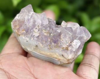Amethyst & Agate Tower Ornament: Natural Geode Crystal Decor
