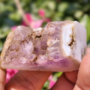 Amethyst Agate Crystal Cluster: Natural Healing Geode, Home Decor