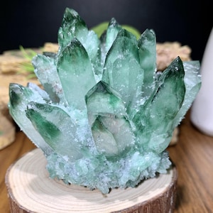 AAAAA+ Natural Green Quartz Cluster Ornaments, Crystal Cluster, Home Decor, Healing Crystal Quartz, Mineral Specimen Degaussing Collection