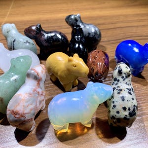 2&#39;&#39; Handmade Crystal Capybara Sculpture, Home Decor, Crystal Animal Gift, Gifts For Friends, Holiday Gift, Crystal Decor, Crystal Collection