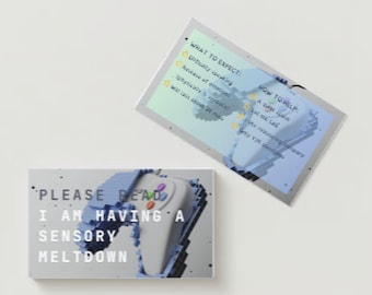 Meltdown Communication Card | Neurodivergent Support Tool for Autistic Adults & Children | Beagle-Themed Digital Download