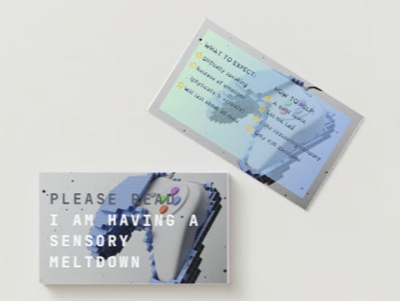 Meltdown Communication Card | Neurodivergent Support Tool for Autistic Adults & Children | Beagle-Themed Digital Download