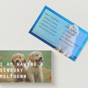 Communicatiekaart kernsmelting, neurodivergente digitale download, autistische volwassene/kinderen - thema labrador puppy