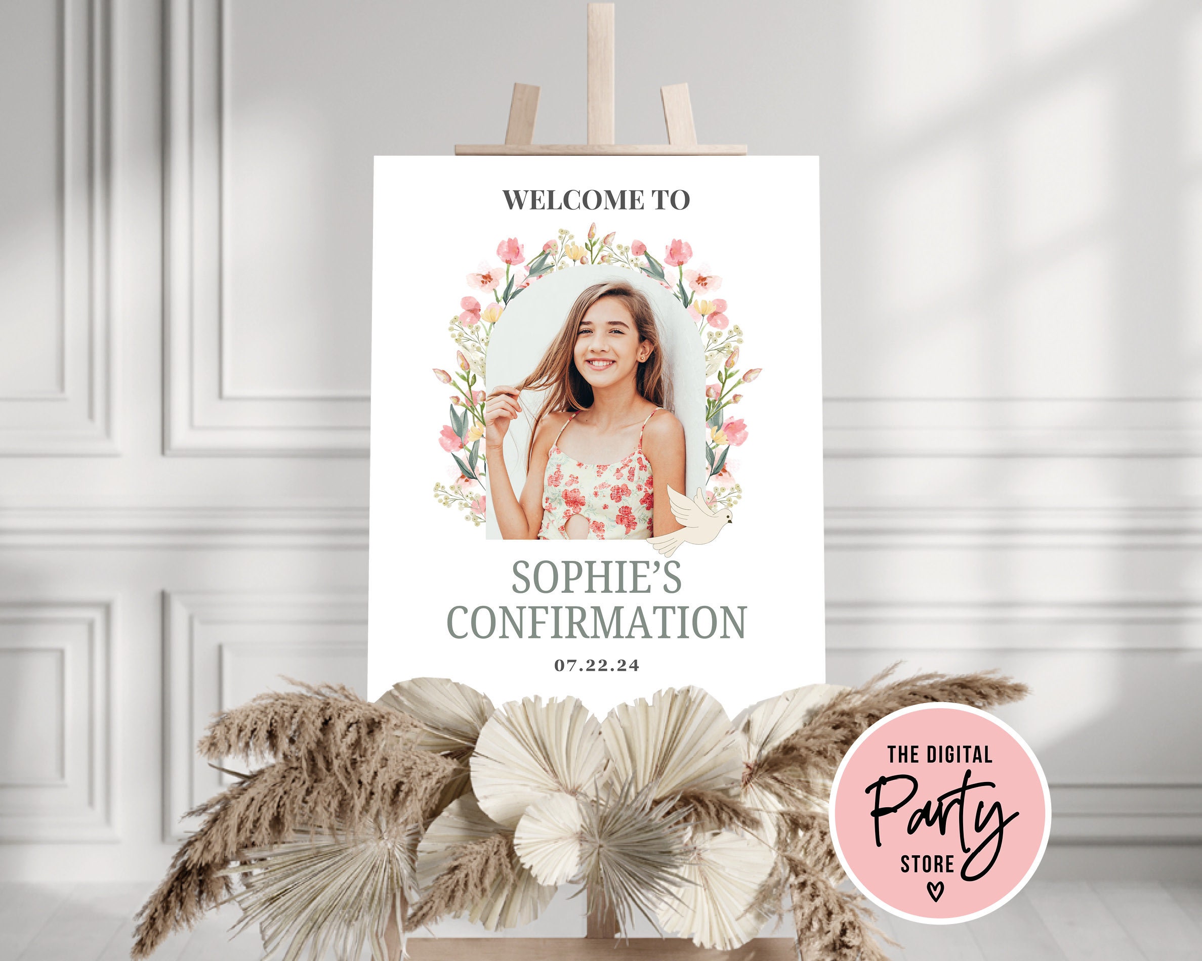 Confirmation Photo Welcome Sign, Confirmation Poster, Editable Canva ...