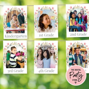 Minimalist Graduation Photo Banner, Wildflower Graduation Party Banner Template, Boho Graduation Banner Template, Flag Banner download
