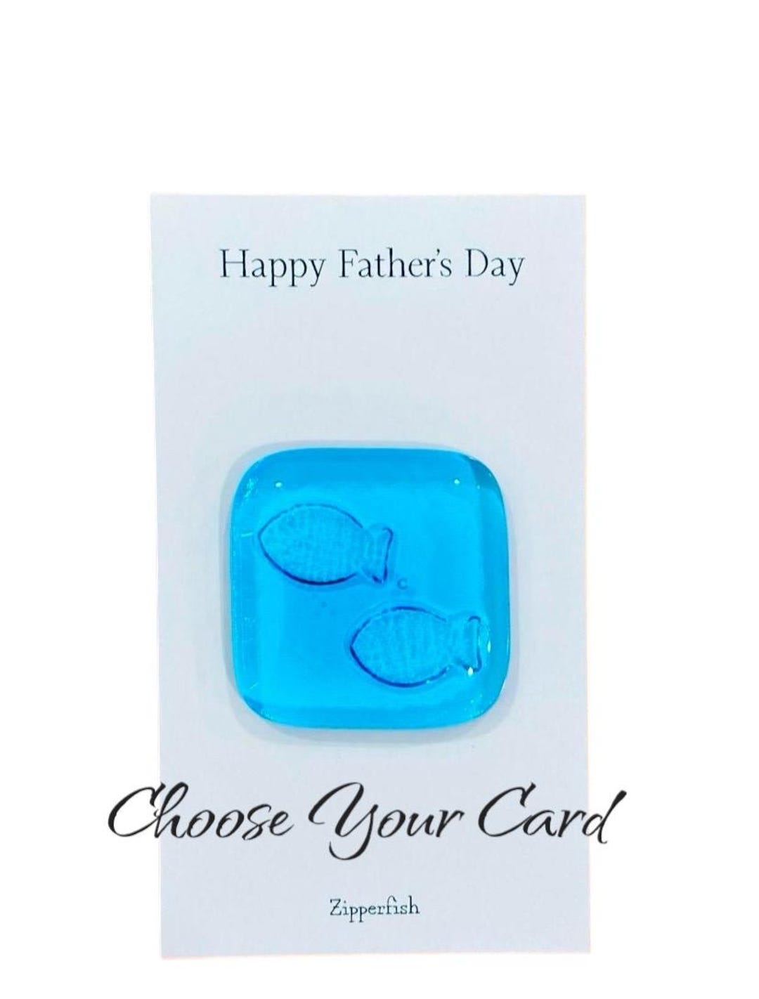 Fused Glass Pocket Token, Fish Art, Remembrance Gift, Handmade - Etsy