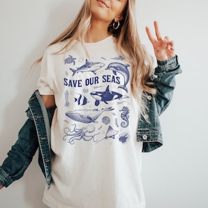 Save Our Seas Tshirt - Protect Our Ocean Tshirt - Whale Shirt - Save The Ocean Shirt - Respect The Locals Shirt - Surfing Shirts - Ocean Tee