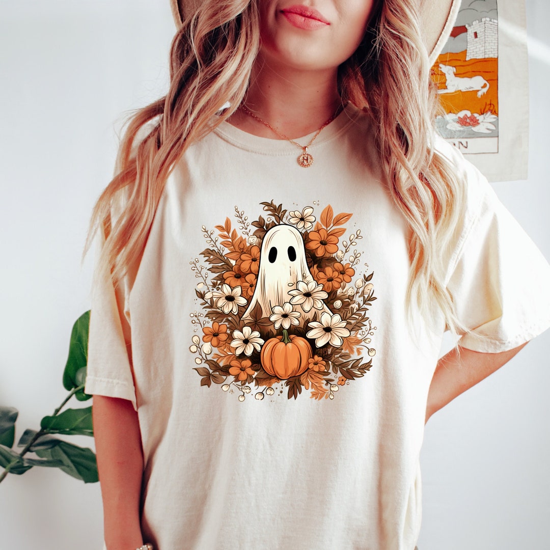 thumbnail image 2 of Odeerbi Halloween Vintage Pumpkin Shirts For Women Retro Graphic Blouse Fashion Printing Loose T Shirt Three Quarter Sleeve Round Neck 2025 Casual Tops Y 2 of 9