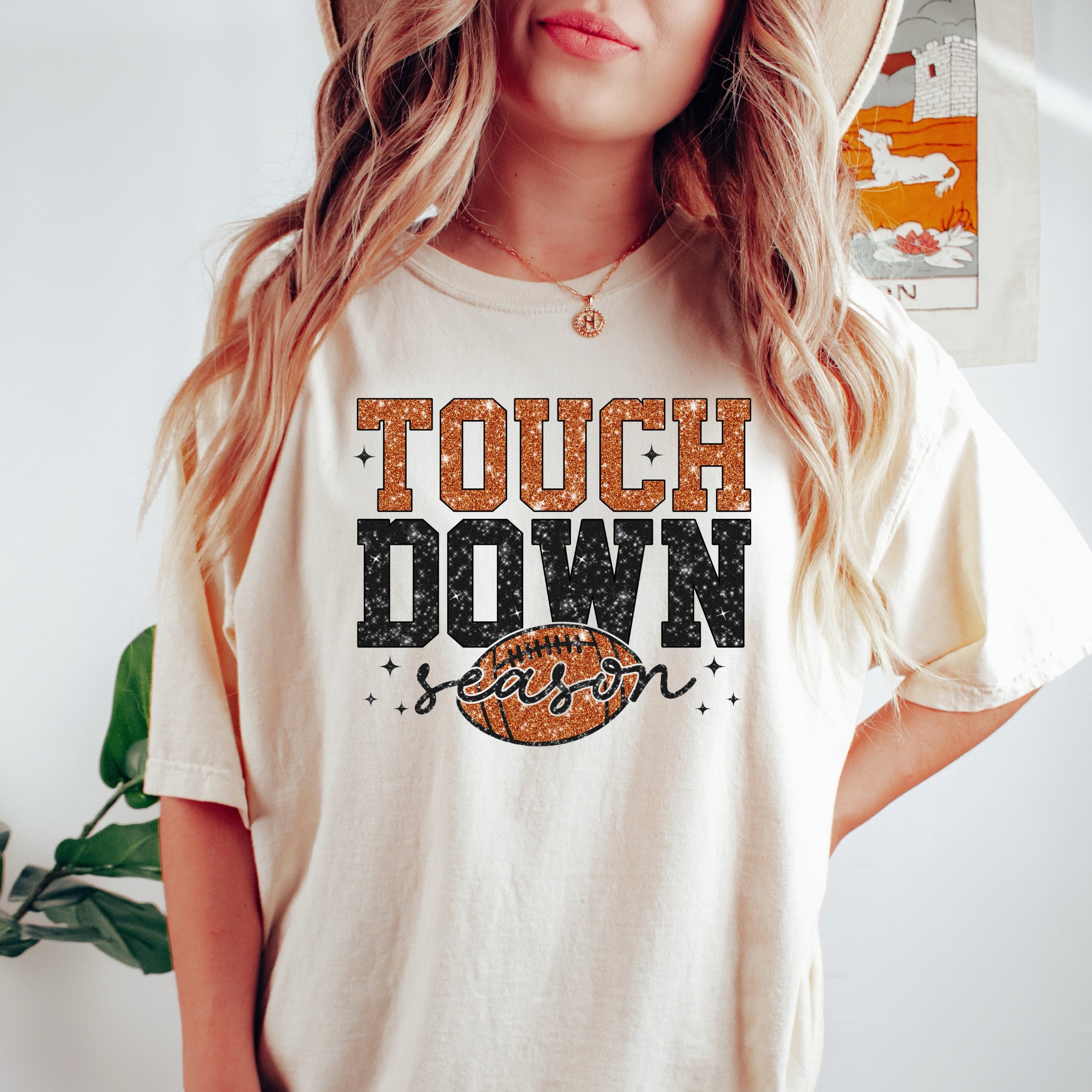 Fußball-T-Shirt, Frauen-Fußball-T-Shirt, Spieltag-Shirt, süßes Fußball-T-Shirt - Damen-Fußball-T-Shirt - Sonntags-Fußball