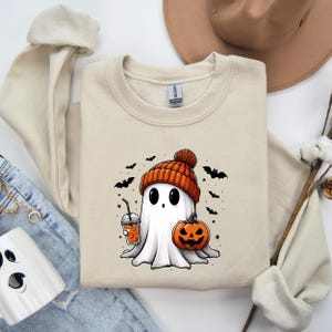 Cute Ghost Sweatshirt, Funny Spooky Sweatshirt, Womens Ghost Sweatshirt, Spooky Season, Halloween Party Shirt, Fall Ghost Shirt. Ghost