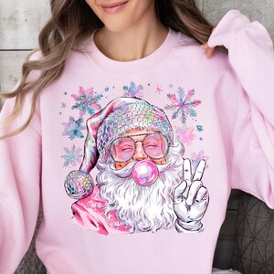 Christmas Santa Sweatshirt - Holiday Winter Xmas Gift Pullover Jumper, Festive Cozy Top for Men Women, Santa Claus Red Crewneck, Unisex
