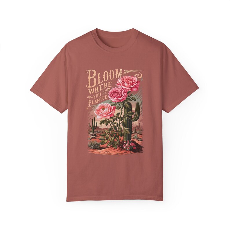 Bloom Where You are Planted Boho T-shirt - Wildflower Shirt - Gardening T-Shirt - School Counselor Shirt - Motivational Tee - Plant Tee image 5