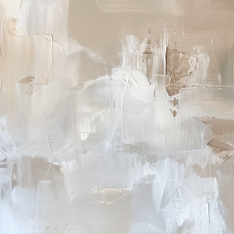 Minimalist Abstract Neutral Canvas Art - 'textured Tranquility' Large ...