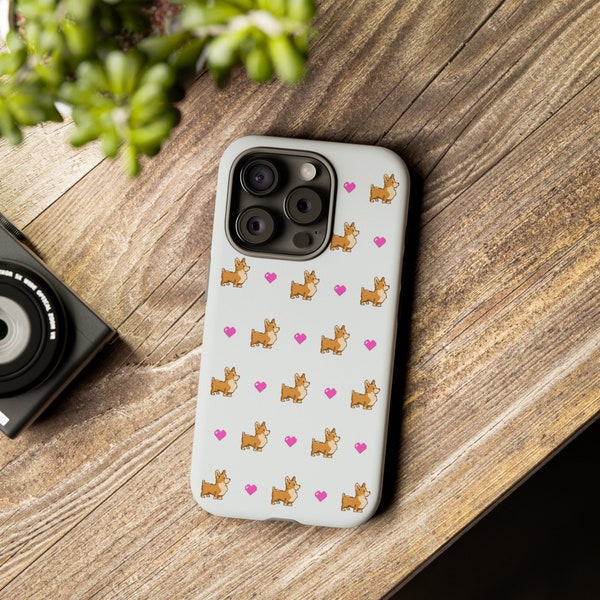 Cute Corgi Phone Case, Corgi Mom, iPhone 15 Case, Tough Phone Case, 15 Pro, iPhone 15 Pro Max, Dog Lover Gift, Corgi Gift