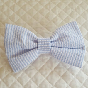 seersucker dog bow tie