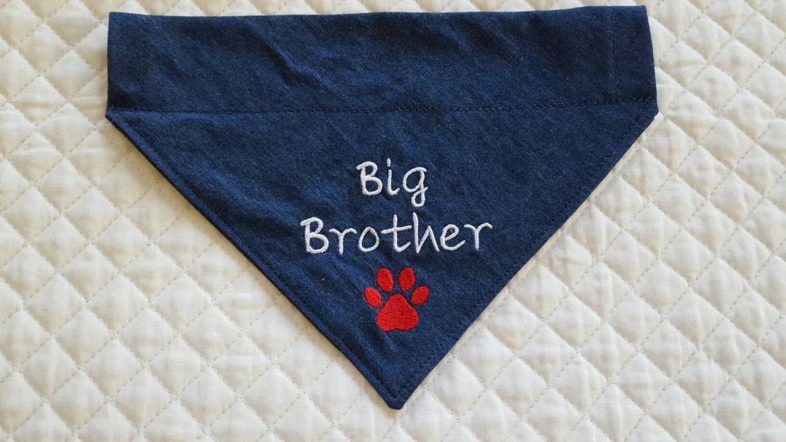 Preboun 20 Pcs Big Brother Dog Triangle Dog Bandana Assorted Colors Big