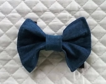 Dog Denim Bow Tie, Bow Tie for Dogs, Dog Neckwear and Accessories, Pet Supplies, Dogs