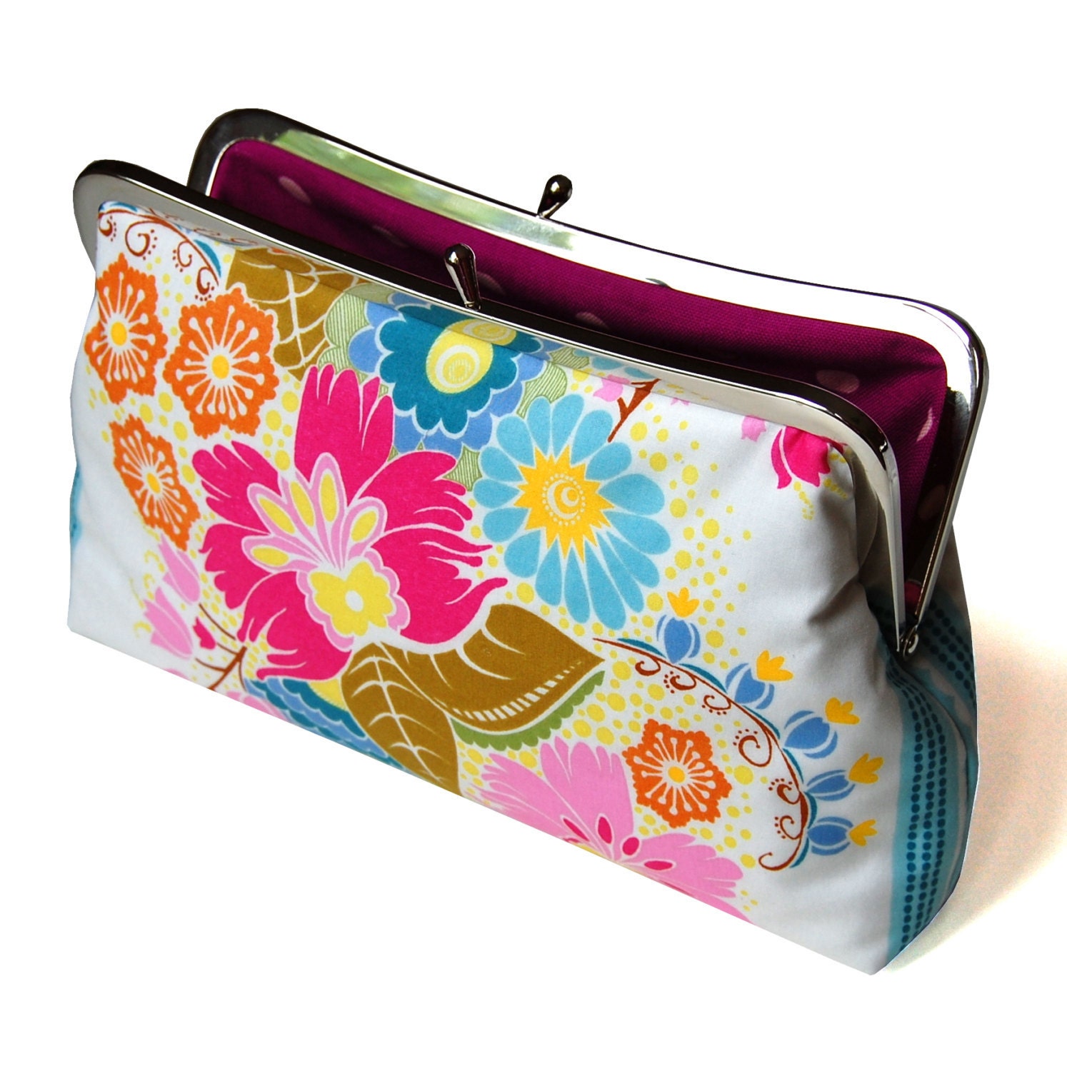 Floral clutch purse, Boho clutch purse, Summer purse, Colorful clutch