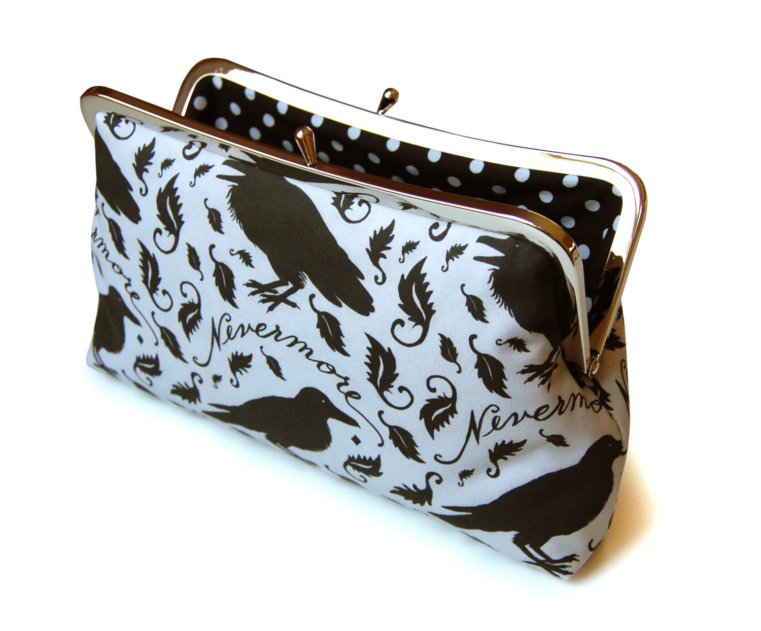The Raven clutch purse, inspired by Edgar Allan Poe
