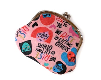 Women's empowerment coin purse -  We Rise by Lifting Others coin purse - Women supporting women