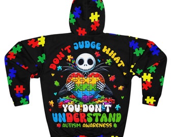 Don"t Judge Autism Acceptance Unisex Pullover Hoodie