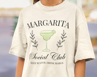 Camicia da cocktail Margarita Social Club, Camicia Margarita Cocktail Lover Tee, Camicia Margarita Lover, Camicia Social Club alla moda