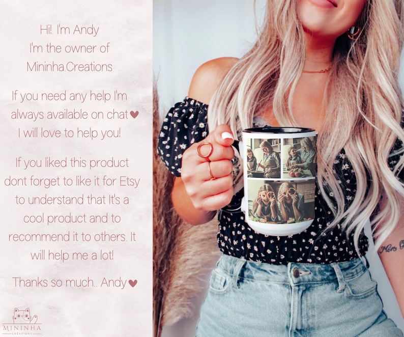 Photo Collage Mug With Personalized Text, Custom Photo Mug, Custom Picture And Text Mug, Personalized Mugs Gifts, Mother’s Day Gift For Mom. image 10