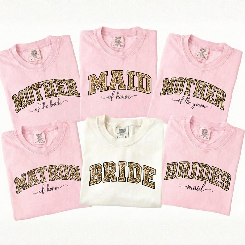Custom Leopard Bridal Party Shirts Comfort Colors® Bachelorette Outfit, Bride To Be Tee, Bridesmaid Proposal Gift, Bach Weekend Shirt image 3