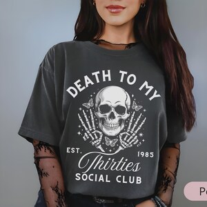 Death To My Thirties Shirt, Vintage 1985 Birthday Tee, 40th Birthday Gift For Women, Funny Forties Party Shirt, Comfort Colors® Forties Bday