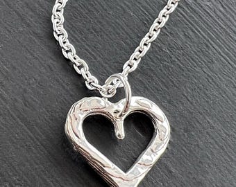 Cuttlebone Heart Necklace