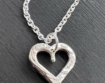 Cuttlebone Heart Necklace