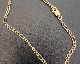 Gold filled Figaro Chain - Bracelet or Necklace