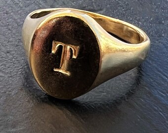 Tiny Alphabet Signet Ring