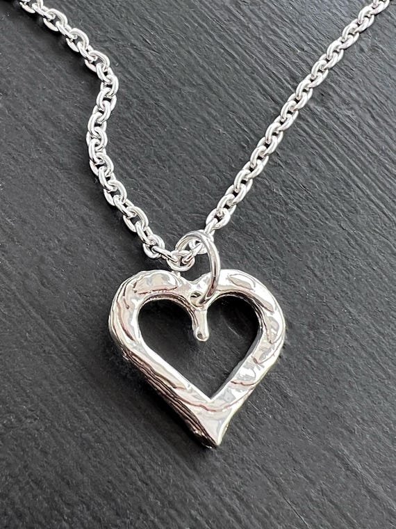 Cuttlebone Heart Necklace