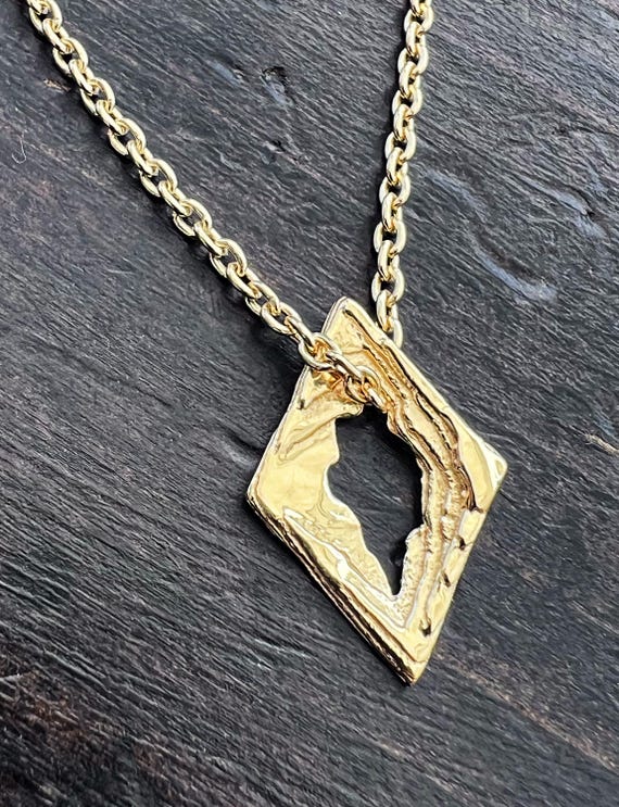 Cuttlebone Diamond Necklace