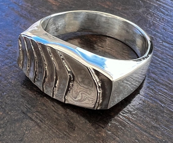 Cuttlebone Swell Signet Ring