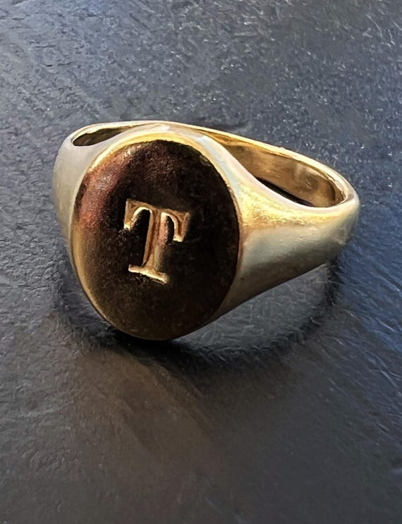 Tiny Alphabet Signet Ring