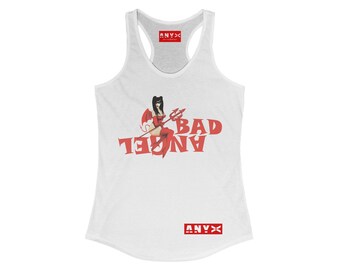 Women's Ideal Racerback Tank BAD ANGEL Street shirt Street style Tank top for her Gift tank top Unique look Angel Tank top Individual tank