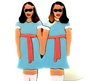 Grady Twins Brooch - laser cut acrylic brooch - The Shining fan art