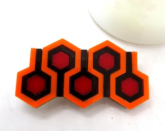 Shining Carpet Brooch - laser cut acrylic brooch