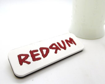 Redrum Brooch - laser cut acrylic brooch - The Shining fan art