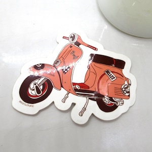 Scooter Girl Sticker - vinyl die cut 3 x 2.5 inch sticker
